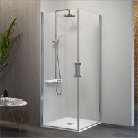 Mampara de ducha esquina 2 Puertas Abatibles 55 cm y 80 cm NARDI