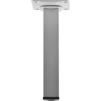 Pies de muebles de acero tubular silberfarb.100mm cuadrado (por 4)
