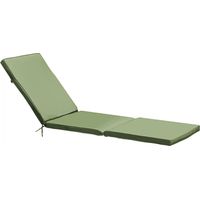 Coussin bain de soleil polyester vert cactus 186x53x5 cm