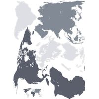 Komar Wandaufkleber - World - 70 x 50 cm - selbstklebender Wandsticker - klassischer Stil