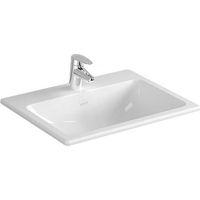 Vitra S20 Compact Countertop inset Basin Front Overflow 550mm Wide - 1 Tap Hole
