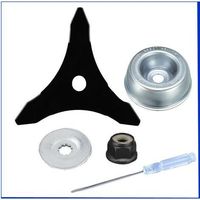 pair Lama per decespugliatore con adattatore per lama tosaerba, kit di manutenzione