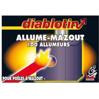 Allume-feu pour poêles et chaudières à mazout – Allumage instantané – Combustion propre sans résidus – Boîte de 100 unités – Diablotin