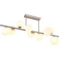 Plafoniera - nichel - RIHA - vetro metallo - grande lampada da