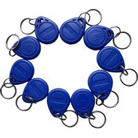 Badge RFID 125KHz - Lot de 10 - Puce EM4100 - Lecture Seule - Accès Sécurité - Rouge Gris Orange Noir Bleu