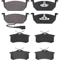 KIT PASTIGLIE FRENO ANTERIORI E POSTERIORI compatibile con SEAT LEON (5F1) / PASTIGLIE FRENANTI AUTO OEM P 85 126 P 85 137 P 85 167,P 85 020 / SOSTITUZIONE DIRETTA / BASSA POLVERE / SILENZIOSO