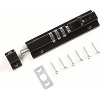 Cerradura para puertas, cerradura mecánica de combinación – No necesita llaves – Perfecta para puertas, cobertizos, cualquier espacio de almacenamiento y cualquier puerta (Negra)