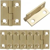 Mini-Scharniere aus massivem Messing, 1 Zoll, Messing-Schrankscharniere, kleine Kastenscharniere, Stoßscharniere, Holzkiste, 8 Stück