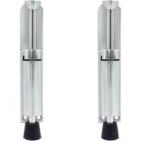 Deurstopper - Metalen Voetbediende Deurvastzetters - Voor Houten En Metaaldeuren - 14.7 X 2.8 Cm - Satijn Nikkel - 2 Stuks