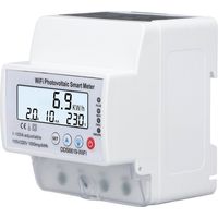 Compteur intelligent photovoltaïque WiFi 110 V/220 V 1-100 A avec minuterie et disjoncteur pour moniteur d'énergie solaire bidirectionnel Tuya 1PH 4P
