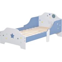 Letto bambini 3+ anni con sponde blu e bianco 160x70x30 cm