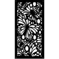 BUTTERFLY - Pannello in PVC traforato - Parasole - Misura: 73x148 cm - Colore: nero
