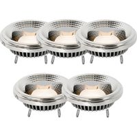 LUEDD Lot de 5 Ampoule LED dimmables G53 AR111 12W 600lm 2700K
