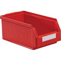 Scatola di stoccaggio trasparente L350xP200xH150mm PE rossa