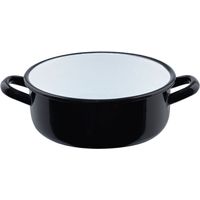 Riess Zwerge Casserole avec rebord Ø16cm 1 litre Noir Émail