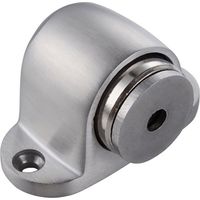 Bodenmontierter magnetischer Türstopper aus gebürstetem Metall