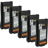 vhbw 5x Battery Replacement for Hyt BL2006Li, BL2008, BL2006, BL2503 for Radio, Walkie-Talkie (2000 mAh, 7.4 V, Li-Ion)