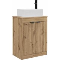 vidaXL Meuble de salle de bain avec évier Chêne artisanal
