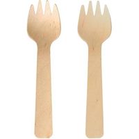 6 fourchettes en bois 10,5 cm