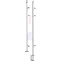 Poteau de garde-corpsmodèle LUXE - Finition Alu