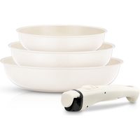 FOHERE Lot de 3 Poêles 20/24/28 cm avec Poignée Amovible