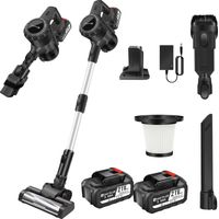 Aspirateur Balai sans Fil Multifonctions 4 en 1 Laveur avec Batterie Rechargeable 3000mAh - 2 Mode D'aspiration De Puissance