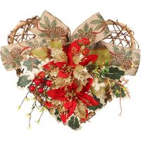 MINKUROW Porta Appendiabiti Natale Cuore Ghirlanda Autunno Artificiale Appeso Porta