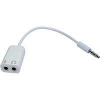 Sandberg 508-59 - Divisor de audio (2 x 3.5 mm/3.5 mm), blanco