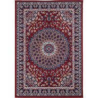 Tapis oriental 280x365 crème et rouge rectangle motif ethnique LYN1 ROSOR