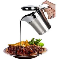 Saucière isotherme double paroi en acier inoxydable de 15 oz, avec couvercle pour sauce, crème et vinaigrette, élégante
