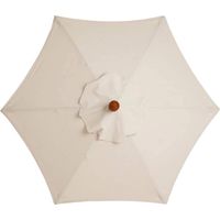 Telo di ricambio per ombrellone, 8 stecche, 3 m, impermeabile, resistente ai raggi UV, tessuto di ricambio, bianco crema