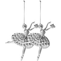 SPRINGOS Weihnachtsbaumanhänger Dekohänger-Tänzerin 2 Stück Tänzerin Balletttänzerin Ballerinas 8,5 x 12,5 cm Weihnachten