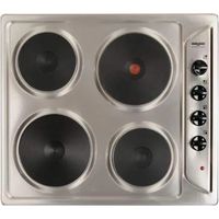 Piano di cottura elettrico, 4 fuochi, acciaio inox, 580x510 mm