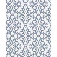 Papier peint baroque EDEM 85037BR30 papier peint texturé au style baroque brillant blanc bleu-turquoise violet argent 5,33 m2