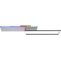 Plafonnier dimmable Lampe de salon Arc-en-ciel Veilleuse Télécommande Plafonnier LED, Mémoire, 1x LED 31W 2200lm 2700-5000 Kelvin, LxlxH 91x56x6 cm