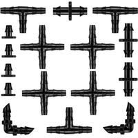Universal Drip Irrigation Kit - 300 Barbed Hose Fittings - Complete Garden and Lawn Irrigation Kit
