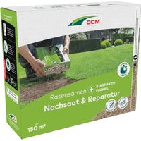 DCM graines de gazon sursemis & réparation 2250 g de graines de gazon et d'engrais organique pour gazon