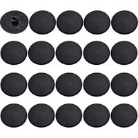 Cyclingcolors – Lot de 20 cache vis plastique noir – Tête plate CHC FHC 15mm – 6 pans creux Allen SW4 – Dimensions: d=4mm, D=17mm, l=3mm