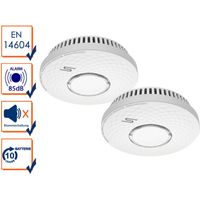 2er Set Kombimelder: Rauchmelder & Kohlenmonoxidmelder mit 10 Jahres Batterie