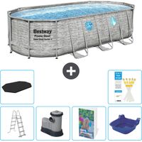 Bestway Piscina Bestway Power Steel Oval - 549x274x122 cm - 7-piezas S662