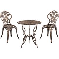 Set de bistro kit de bistro ensemble de table et de chaises de jardin fonte bronze brillant