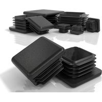Bouchons à lamelles 40x40 mm pour Tube carré Bouchons carrés en Plastique PE Bouchon Pied de Chaise Bouchon Tube Carré pour Tubes Métalliques, Chaises, Canapés, Tables et étagères 4 pcs.