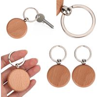 Étiquettes en Bois de Hêtre Personnalisables pour Sacs et Vêtements - Lot de 10