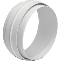 Optimairo N25026 Rohrverbinder Kunststoff, Lüftungsrohr Adapter Verbindungselement, strömungsoptimiert, weiß, ø 112 mm