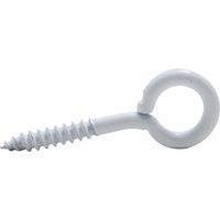 Piton avvitabile bianco plastificato filettato legno Viswood3,5x20mm (confezione da 9 ganci)