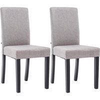 2er Set Esszimmerstuhl Ina Stoff schwarz