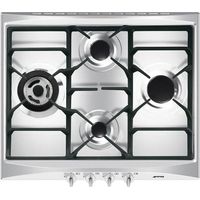 Smeg SR264XGH2 Plaque de cuisson gaz inox 60 cm