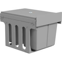 Cubo Basura Extraíble bajo Fregadero 2 Contenedores 30L (15Lx2) Fijación Inferior Gris Claro