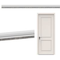 Joint de Porte d'entrée Boudin de Porte Isolant Froid Bas de Porte Isolant Porte d'entrée Boudin de Porte Isolant Joint Porte pour Portes Intérieures et Avant (Blanc)