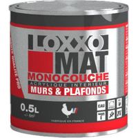 Acrylfarbe Matt Einzelschicht für Wände & Decken 0,5 l - Loxxo